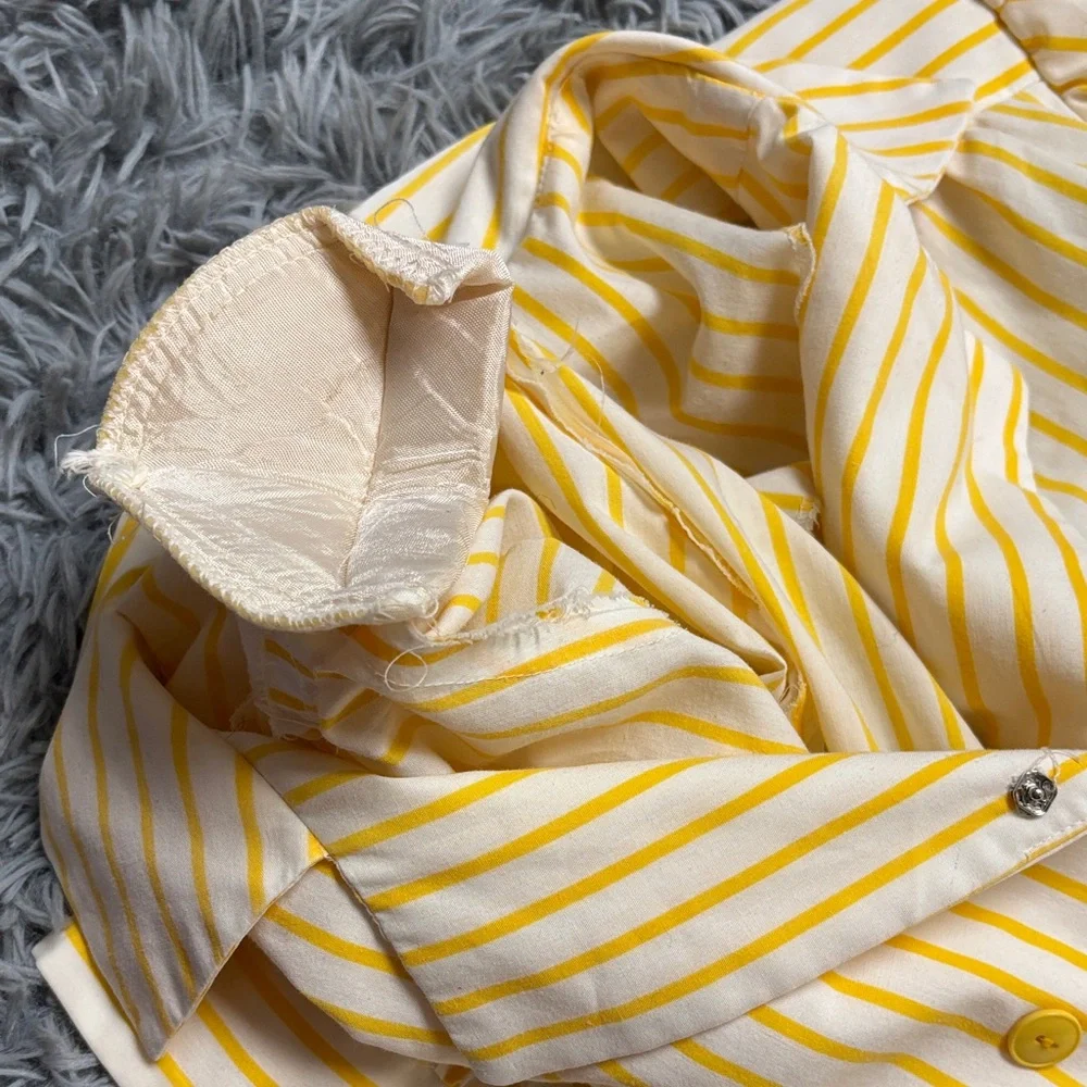 Vintage 60’s Yellow Striped Midi Dress - Picture 11 of 16